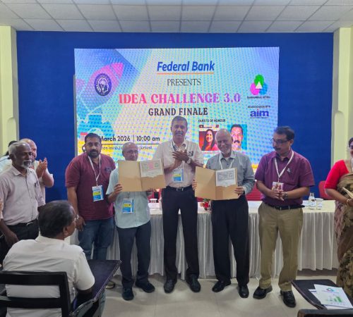 Handimg over Memorandum of Understanding wth Institution of Engineers Kerala Chapter